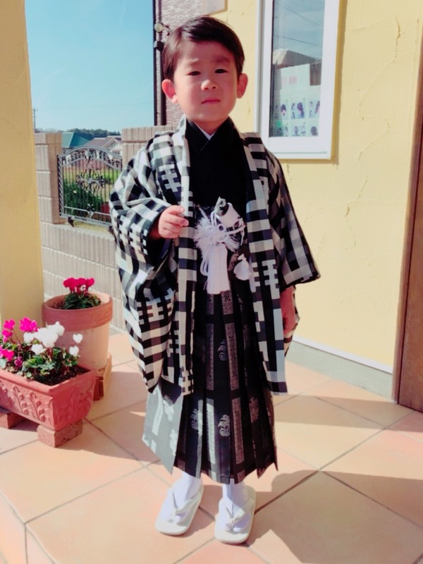 七五三5歳の男の子 ヘアセット 袴のお着付け 木更津市の美容室