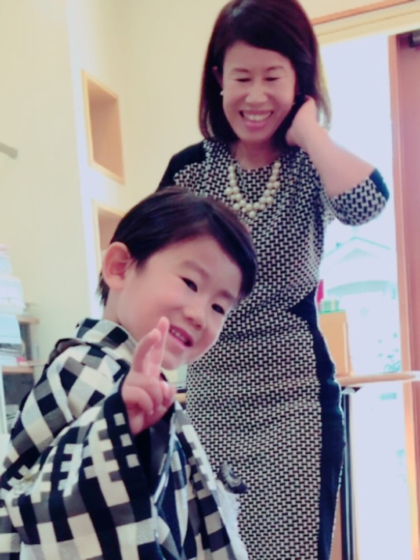 七五三5歳の男の子 ヘアセット 袴のお着付け 木更津市の美容室 美容院 ヘッドスパ Make Let メイクレット